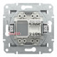 Розетка комп'ютерна RJ45, сталь, EPH4300162 Asfora Schneider