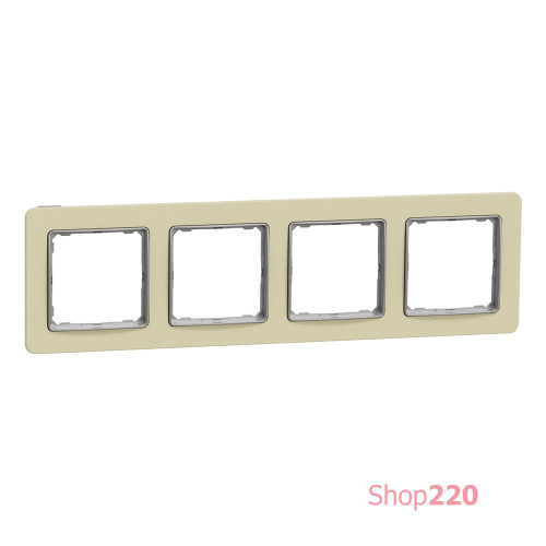 Рамка 4-поста, матовый песочный, Sedna Design Schneider Electric SDD392804