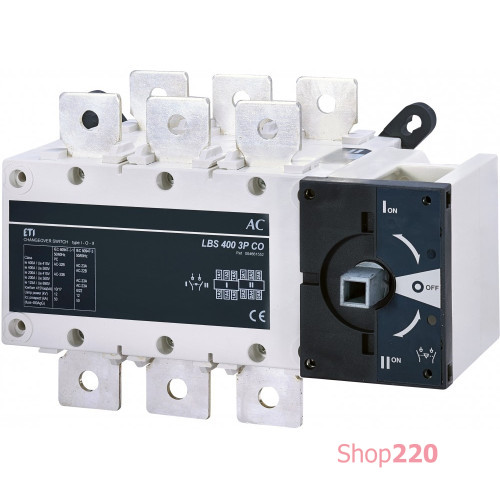 Переключатель нагрузки "1-0-2" 400А, 3P LBS CO 400 ETI 4661552