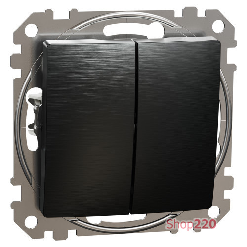 Двухклавишный выключатель, матовый титан, Sedna Design Schneider Electric SDD172105U