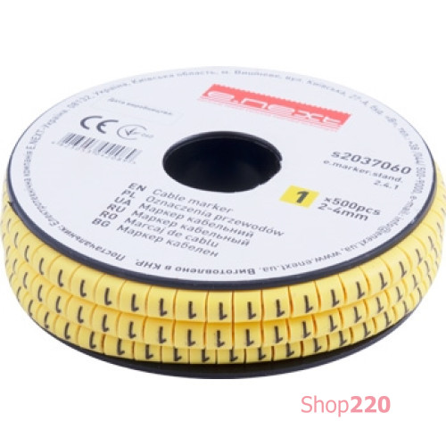 Маркер кабельный 2-4 кв.мм, 2, 500 шт, e.marker.stand.2.4.2 Enext s2037061