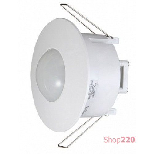 Датчик движения потолочный встраиваемый, 360°, IP20, e.sensor.pir.42.white