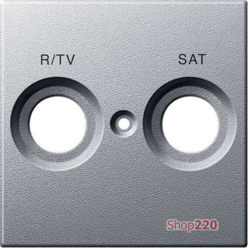 Накладка телевизионной двойной розетки TV/R+SAT, алюминий, Merten MTN299260