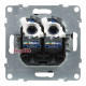 Розетка информационная двойная RJ45 cat. 6 UTP, черный, Suno Legrand 721453