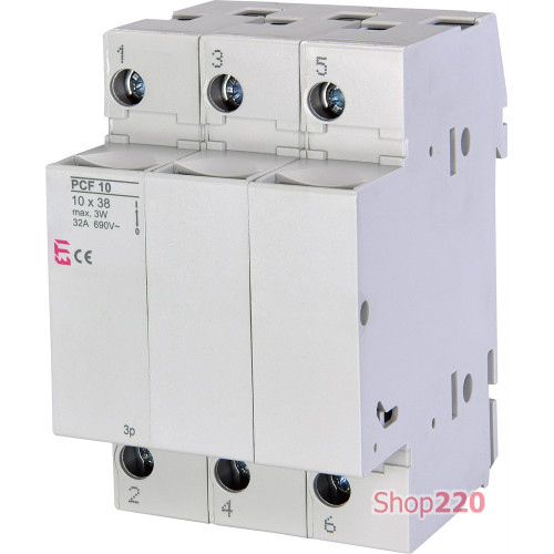 Разъединитель для предохранителей PCF 10 3P 32A 690V AC ETI 2550004