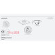 Врезной блок розеток 220В + USB тип C, черный, S483 Simon