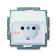 Розетка с заземлением и крышкой, белый, ABB 20 EUK-94-507 Basic 55