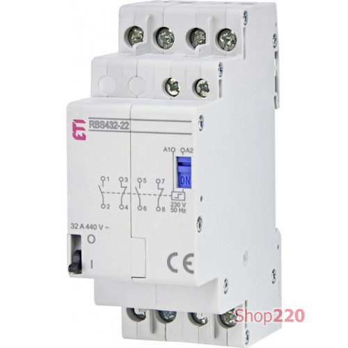 Импульсный контактор RВS 432-22 230V AC (32A, 2NO+2NC) ETI 2464138