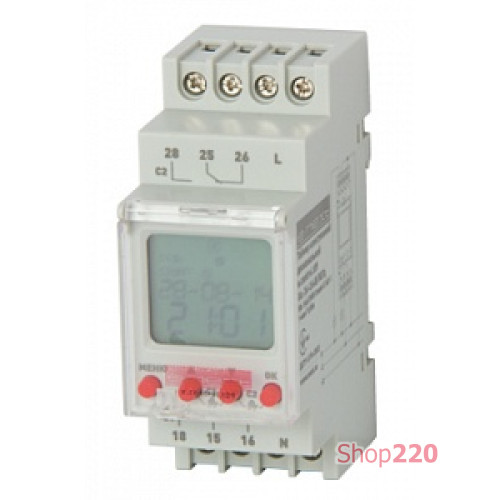 Таймер недельный 16А двухканальный, e.control.t09