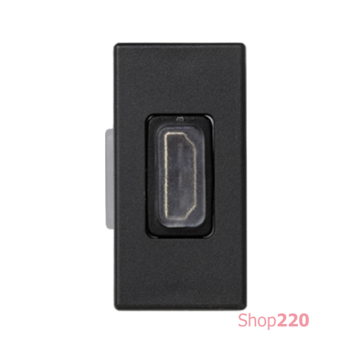 Розетка HDMI, 1 модуль, черный, К45 Simon K129B/14