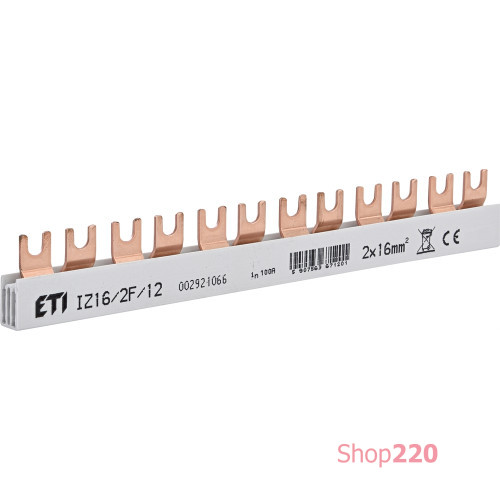 Гребенка двухполюсная для автоматов ETI, 12 модулей, IZ 16/2F/12 2921066