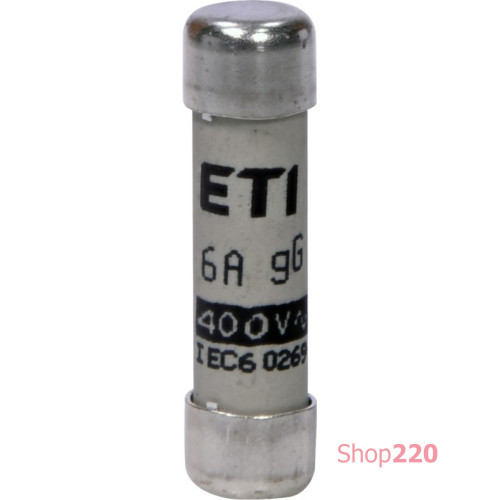 Предохранитель CH8x32 gG 6A 400V ETI 2651004