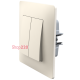 Выключатель двухклавишный, слоновая кость, PLK0121131 Plank Electrotechnic
