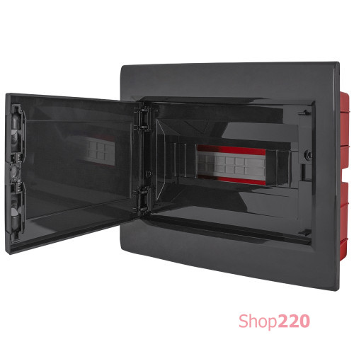 Щит черного цвета на 12 модулей, встраиваемый, e.plbox.pro.w.12b.black ENEXT CP12912B