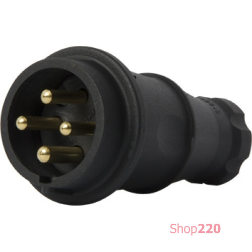 Силовая вилка переносная каучуковая 4п., 16А, e.plug.rubber.060.16 Enext s9100035