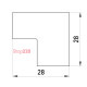 Внутренний угол для короба 25х16мм, e.trunking.blend.in.stand.25.16 Enext s4033004