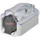 Розетка 2-я с заглушками PRE-2PC для вилки PKB-90 (Schuko, IP44, 16A, 250V, поликарбонат) ETI 4481021