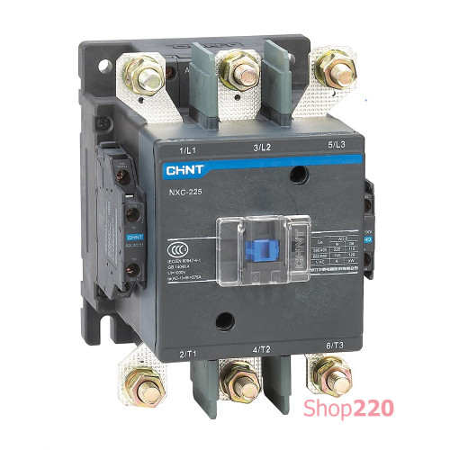 Контактор 225А, катушка 220В AC, доп. контакты 2NO+2NC, NXC-225 Chint 938248