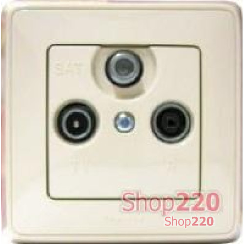 Механизм розетки Tv-Fm-Sat конечной, слоновая кость, 773737 Legrand Cariva