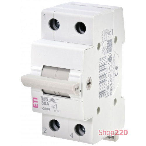 Переключатель нагрузки 1-0-2, 80A 1p, SSQ 180 ETI 2421417
