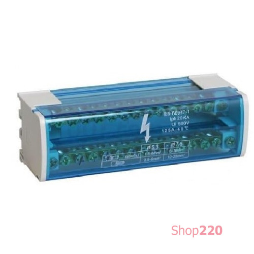 Кросс-модуль на din-рейку 125А, 2 полюса, e.cbs.pro.2.15 Enext p0650003