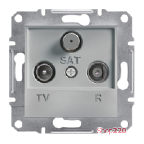 Розетка TV/R/SAT проходная 8дБ, алюминий, EPH3500361 Asfora Schneider