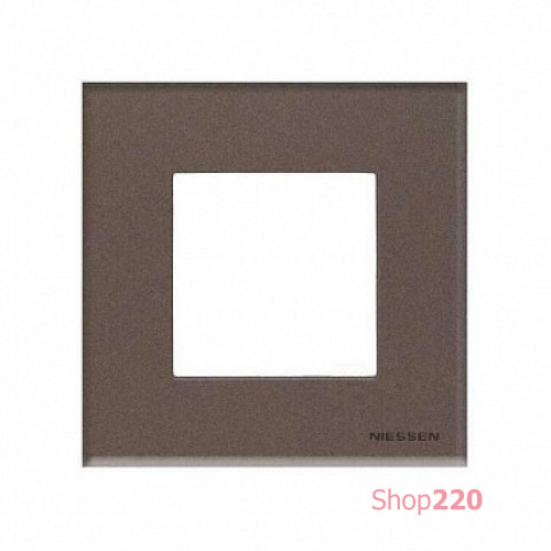 Рамка 1 пост, стекло кофейное, Zenit ABB N2271 CC
