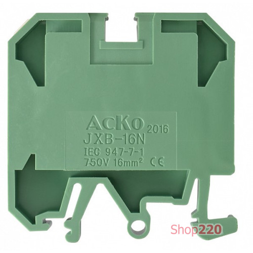 Клеммник JXB 16/35 зеленый A0130010018