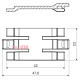 Распорка LH 60x40 белого цвета; Серия LH; ПВХ RLH 60X40_HB