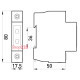 Розетка на din-рейку без заземления e.socket.stand.din Enext s004001