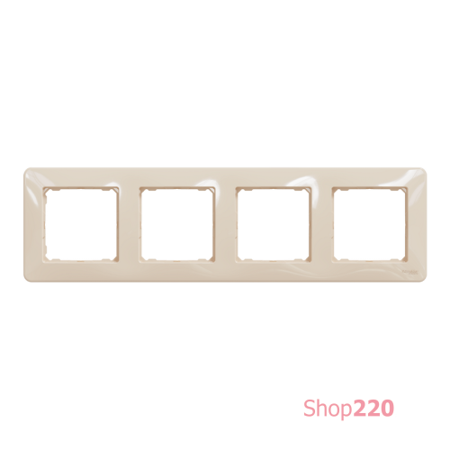 Рамка 4 поста, бежевый, Sedna Design SDD312804