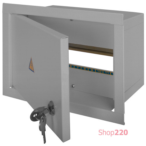 Щит металлический на 12 модулей встраиваемый, e.mbox.stand.w.12.z ENEXT s0100021 (эконом)