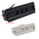Блок розеток спиннер 3x220В + 2xUSB A+C + 2xKeystone для RJ45, черный, S486 Simon