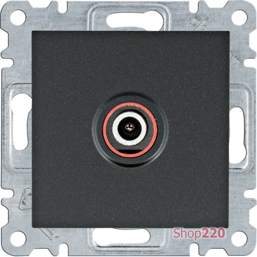 Розетка ТВ, черный, Lumina WL3213 Hager
