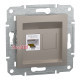 Розетка комп'ютерна RJ45, бронза, EPH4300169 Asfora Schneider