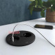 Блок розеток 1х220 + USB тип А+С в стол Bachmann TWIST 2, черный матовый