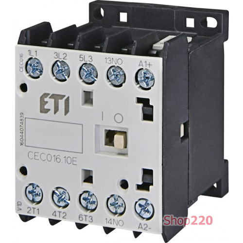 Контактор миниатюрный CEC 16.10-24V DC (16A; 7,5kW; AC3) ETI 4641106