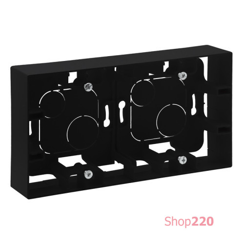 Коробка накладного монтажа 2-постовая, черный, Niloe Step Legrand 863598