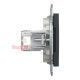 Розетка компьютерная RJ-45 двойная, антрацит, EPH4400171 Asfora Schneider