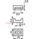 Площадка для хомутов 22x16x9.5мм, отв. d=4,5мм, CTH-2А белая (100 шт.) A0150090053