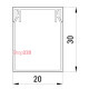 Короб пластиковый перфорированный 20х30мм, 2м, e.trunking.perf.stand.20.30 Enext s13033005