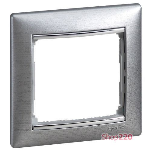 Рамка 1 пост, алюминий матовый, 770331 Legrand Valena
