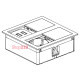 Врезная розетка в стол 220В + USB, нержавеющая сталь, Versahit ASA 060.15F.00009