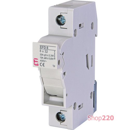 Держатель предохранителей 8х32 до 20А, EFD 8 1p ETI 2520001