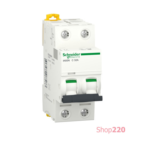 Автоматический выключатель 32А, 2 полюса, кривая C, IK60N Acti9 Schneider Electric A9K24232