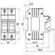 Держатель предохранителей 10х38 до 32А, DC, 2 полюса, на дин-рейку, e.fuse.gpv.1038.h2 Enext i0300008