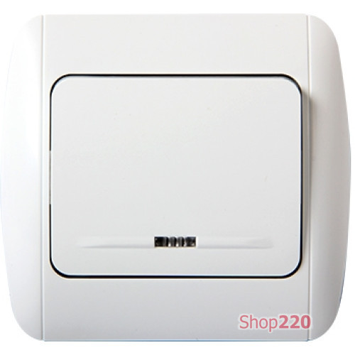 Выключатель одноклавишный с подсветкой с рамкой, e.install.stand.811L Enext s035019
