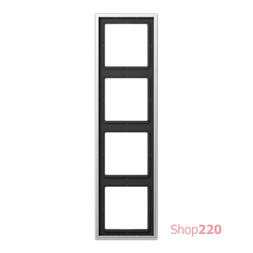 Рамка 4 поста, алюминий, Jung LS990 (металл) AL2984