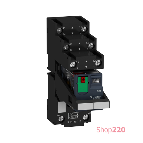 Реле электромеханическое миниатюрное, 2CO, LED, 230В RXM2AB2P7PVS