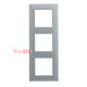 Рамка 3 поста, фактурный алюминий, Niloe Step Legrand 863893